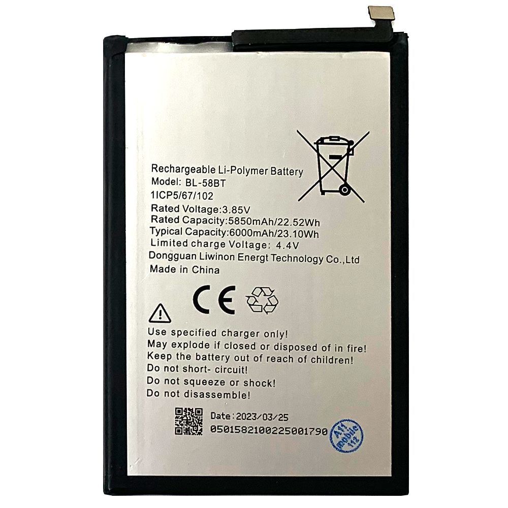 Аккумулятор Tecno BL-58BT Pova LD7 Pova Neo LE6 Pova 5G LE8 Pova 4 LG7n (оригинал Китай 6000 mAh) 151036 фото