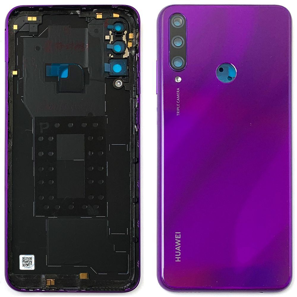 Задняя крышка Huawei Y6P MED-LX9, MED-LX9N (фиолетовая оригинал Китай со стеклом камеры) 147910 фото