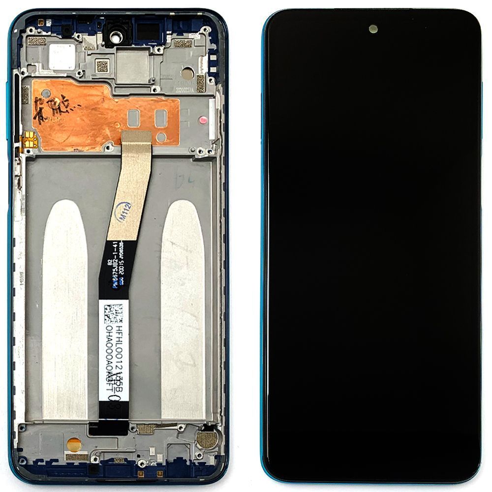 Дисплей Xiaomi Redmi Note 9S, Note 9 Pro, Note 9 Pro Max + тачскрин (Small LCD с голубой рамкой) 152095 фото