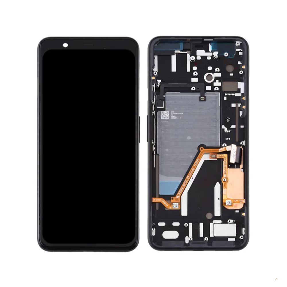 Дисплей Google Pixel 4 XL G020J + тачскрин (оригинал Китай с рамкой и белой кнопкой) 145167 фото