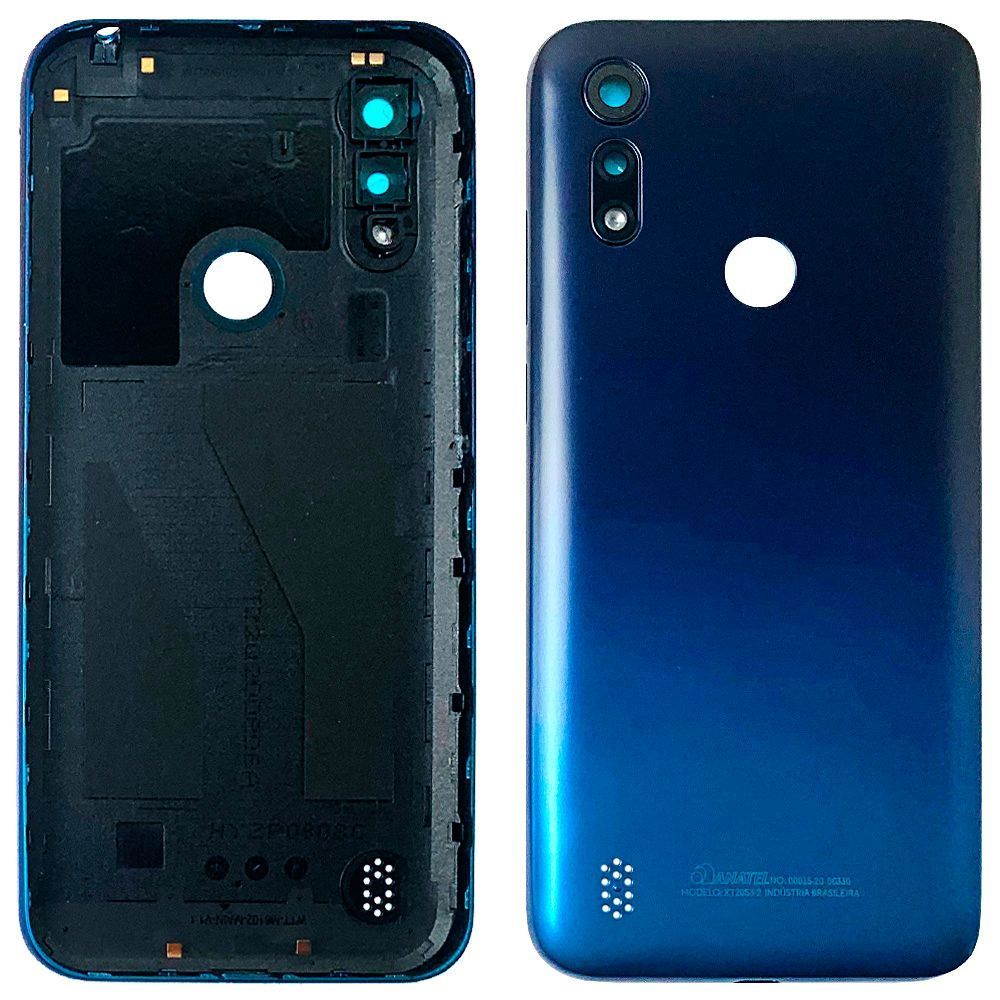 Задняя крышка Motorola Moto E6s 2020 XT2053 (синяя оригинал Китай со стеклом камеры) 161283 фото