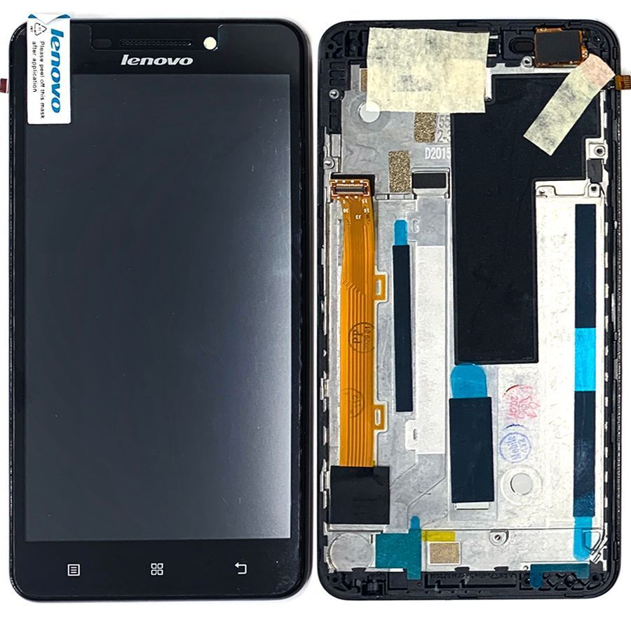 Дисплей Lenovo A5000 + тачскрин (черный оригинал 100% с передней панелью) 152311 фото