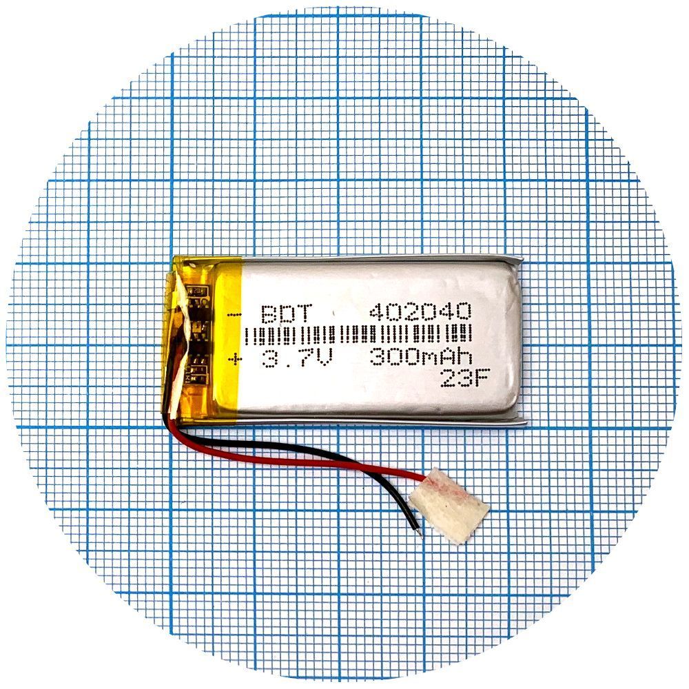 Аккумулятор универсальный 402040 42 х 20 х 3.8 мм 300 mAh 3.7V 149997 фото