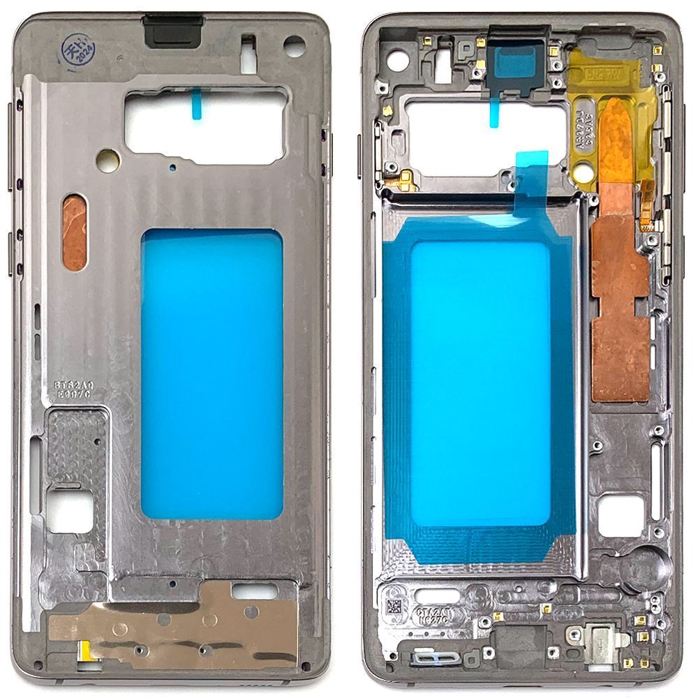 Рамка дисплея Samsung Galaxy S10 (серебристая оригинал Китай) 158239 фото
