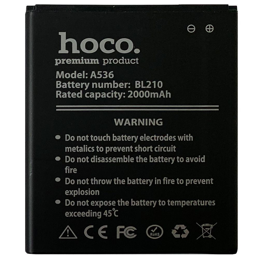 Аккумулятор Lenovo BL210 оригинал HOCO S650 S820 S696 A536 A658T A656 A750E A770E 2000mAh 162797 фото
