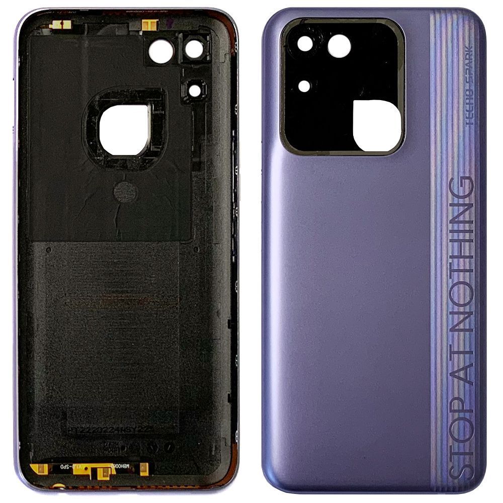Задняя крышка Tecno Spark 8C KG5k KG5j (фиолетовая оригинал Китай без стекла камеры) 154228 фото