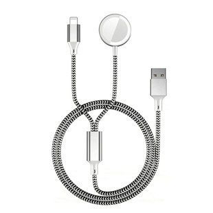 Кабель зарядки Azeada PD-W13 2 in 1 Wireless Charger for iWatch 184378 фото
