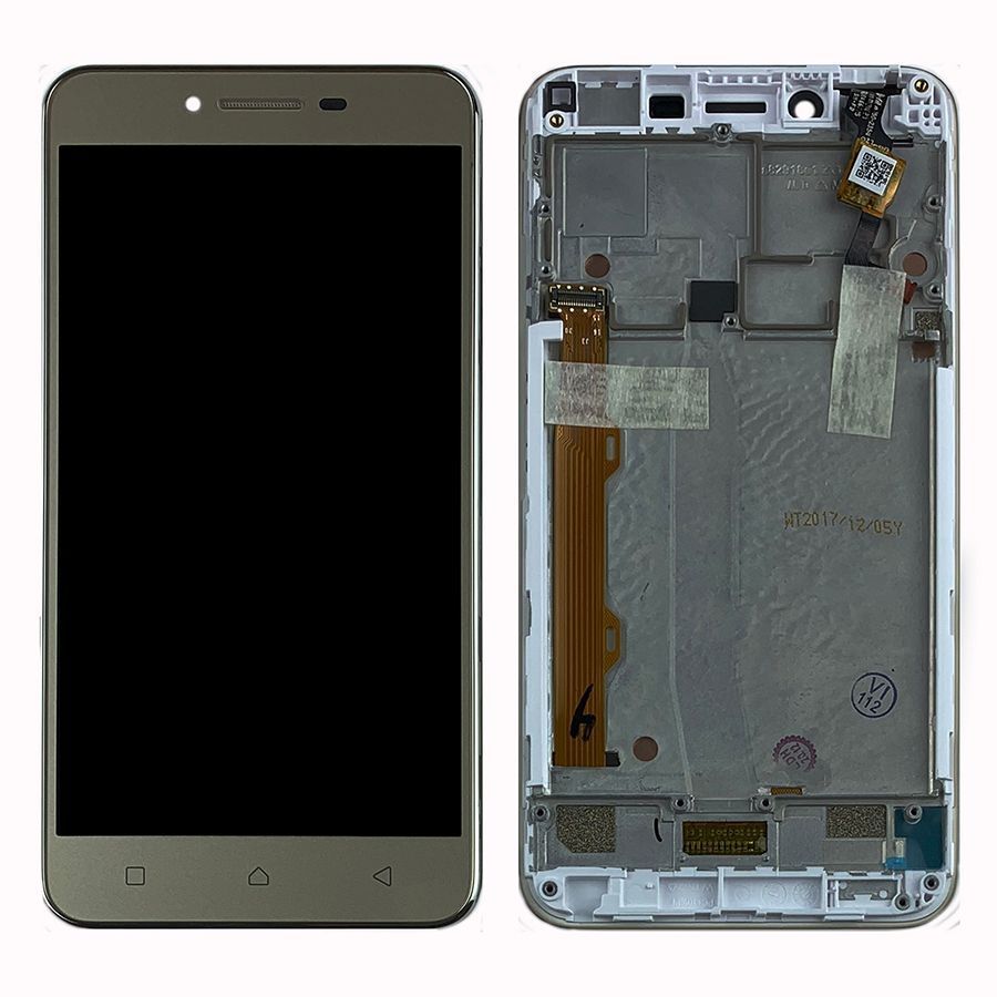 Дисплей Lenovo A6020a40 Vibe K5 + тачскрин (золотистый оригинал 100% с передней панелью) 152316 фото