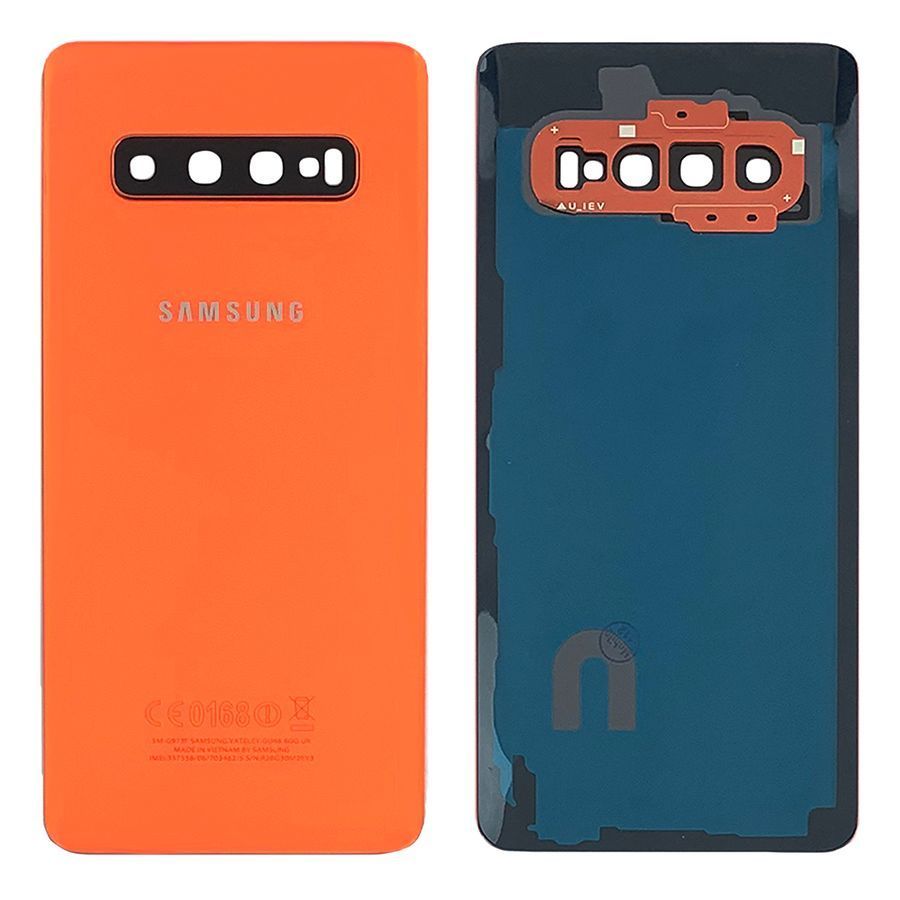 Задняя крышка Samsung Galaxy S10 G973F (розовая оригинал Китай со стеклом камеры) 144339 фото